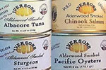 FOUR Canned Gourmet SMOKED Seafood Treasure Chest